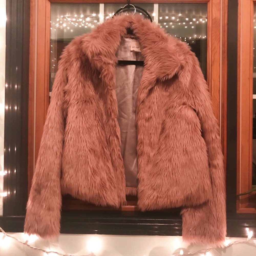 Pink Faux Fur Jacket